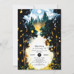 Invitación Encantamiento caprichoso Cumpleaños de Woodland