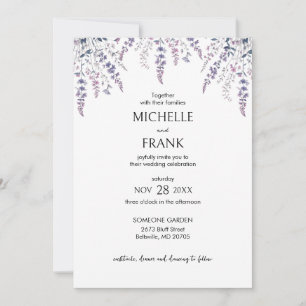 Invitación Encantando los sueños de Lilac: Boho Floral Boda