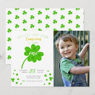 Invitación Encanto afortunado, cumpleaños del Día de un Santo