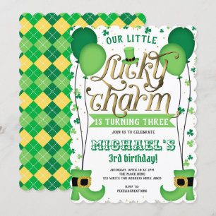 Invitación Encanto afortunado, Día de San Patricio, cumpleaño