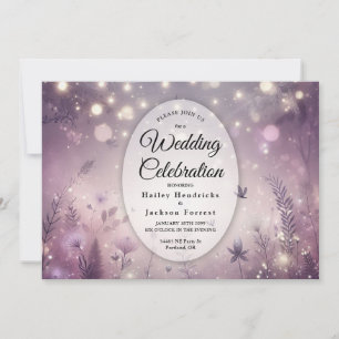 Invitación Encanto bajo las Estrellas en Flor Boda