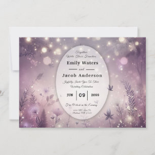 Invitación Encanto bajo las Estrellas en Flor Boda