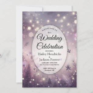 Invitación Encanto bajo las Estrellas en Flor Boda