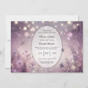 Invitación Encanto bajo las Estrellas en Flor Boda