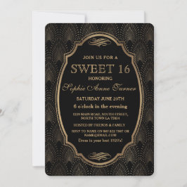 Invitación Encanto de los años 20 Gran Gatsby Art Deco Sweet 