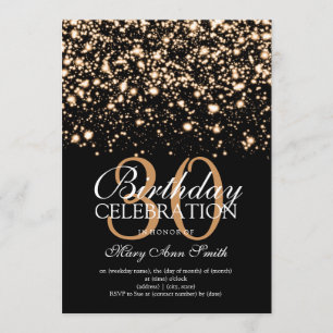 Invitación Encanto de medianoche del trigésimo de cumpleaños