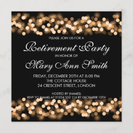 Invitación Encanto elegante de Hollywood del oro del fiesta