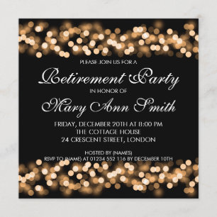 Invitación Encanto elegante de Hollywood del oro del fiesta