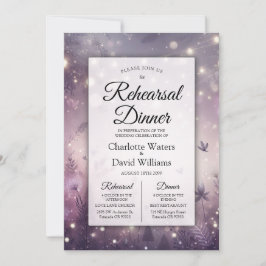 Invitación Encanto estrellado en una cena de ensayo en flor