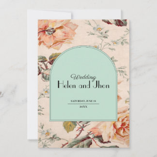 Invitación Encanto Floral Vintage
