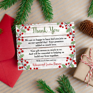 Invitación Encanto Navideño II Nota de agradecimiento de invi