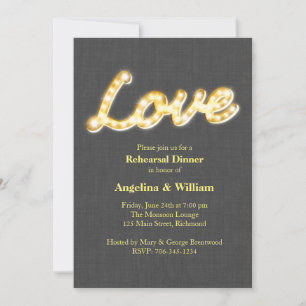 Invitación Encender con luces de marquesina invita a Burlap g