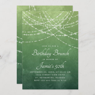 Invitación Encendido de cuerdas Sage Green Birthday Brunch