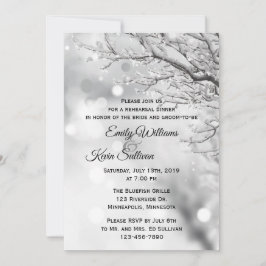 Invitación Encendido de invierno con nieve esparcido y hielo