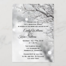 Invitación Encendido de invierno con nieve esparcido y hielo