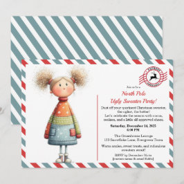 Invitación Enchanted Elf | North Pole Ugly Sweater Party 