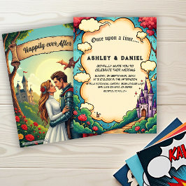Invitación Enchanted Forest Castle Woodland Fairytale Wedding