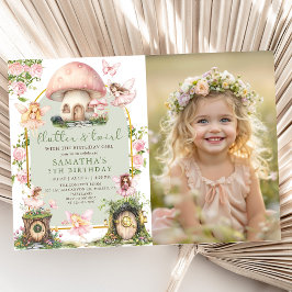 Invitación Enchanted Forest Fairy Birthday Photo Invitation