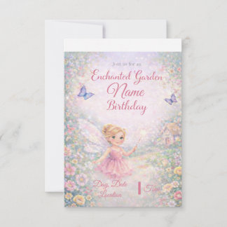 Invitación Enchanted Garden Fairy Birthday Invitations