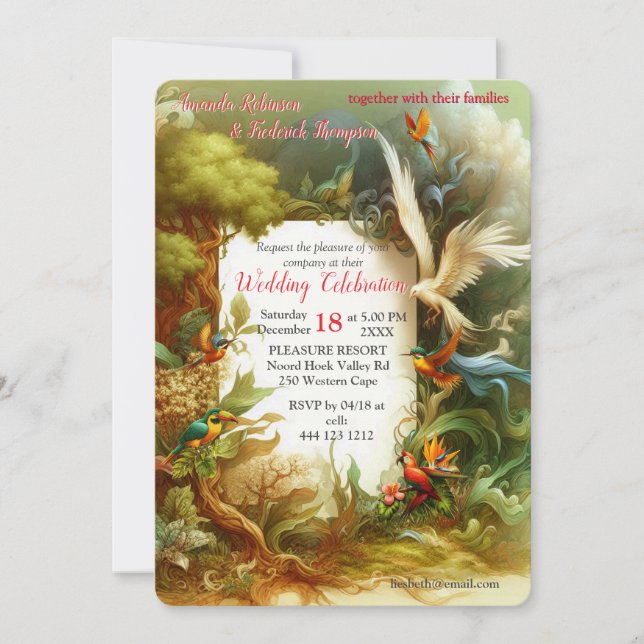 Invitación Enchanted Magical Fantasy Creations  (Anverso)