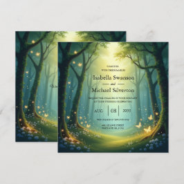 Invitación Enchanted Sunlit Summer Grove Wedding