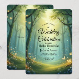 Invitación Enchanted Sunlit Summer Grove Wedding