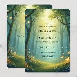 Invitación Enchanted Sunlit Summer Grove Wedding