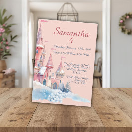 Invitación Enchanted Winter Castle Invitation, Princess 4th 