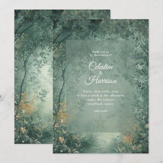 Invitación Enchanted Witch's Forest Wedding