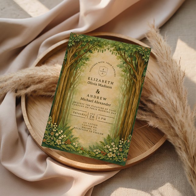 Invitación Enchanted Woodland Arch Wedding (Subido por el creador)