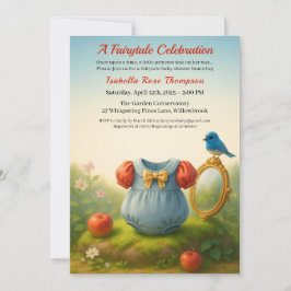 Invitación Enchanted Woodland Princess Baby Shower Fairytale 