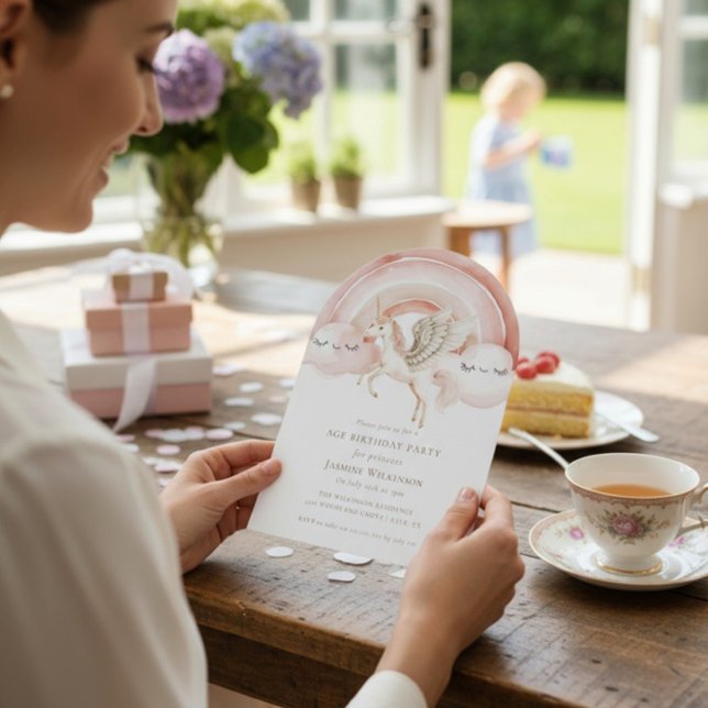 Invitación Enchanting Watercolor Castle Fairytale Birthday (Subido por el creador)