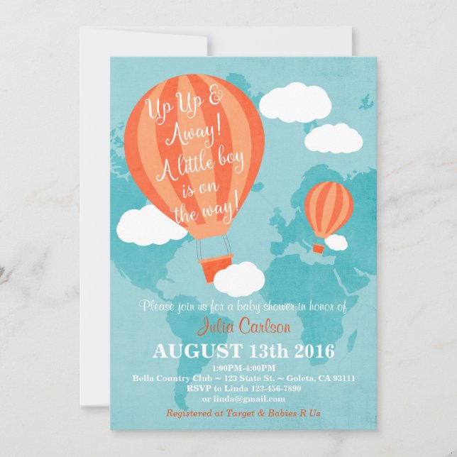 Invitación Encima de muchacho ausente ascendente de la (Anverso)