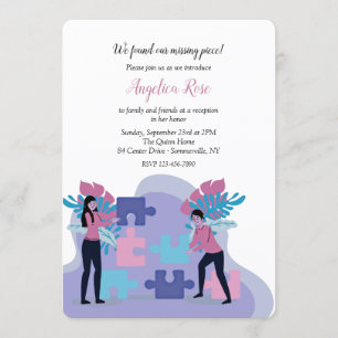 Invitación Encontramos la pieza que faltaba Fiesta de Adopció