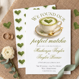 Invitación Encontramos Nuestro Matcha Perfecto para la Boda
