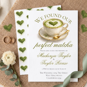 Invitación Encontramos Nuestro Matcha Perfecto para la Boda