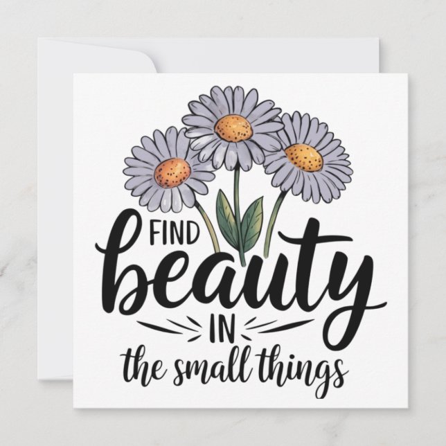 Invitación Encontrar belleza en las cosas pequeñas (Anverso)
