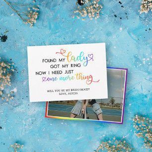 Invitación Encontré a mi señora Boda LGBT Sé mi dama de honor