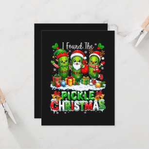 Invitación Encontré El Pepino De Navidad Tres Santa 