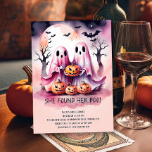 Encontró A Su Boo Fantasma Rosa Ducha De Novias