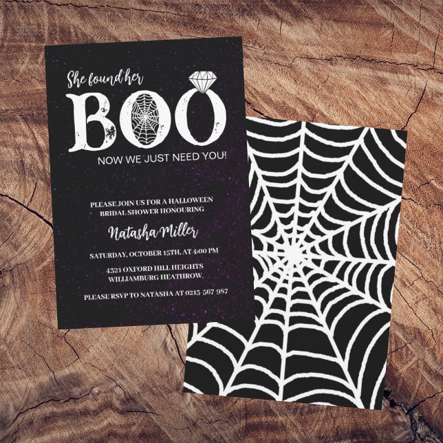 Invitación Encontró a su novio Black Halloween Bridal Shower (Subido por el creador)