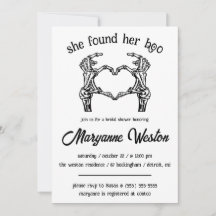 ¡Encontró Su Boo! Ducha de novia temática de Hallo