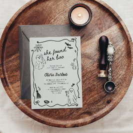 Invitación Encontró Su Boo Quirky Halloween Bridal Shower