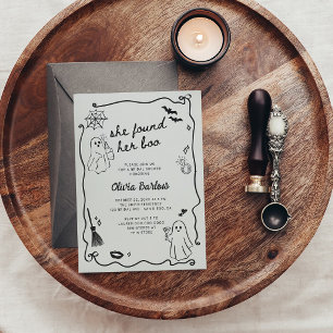 Invitación Encontró Su Boo Quirky Halloween Bridal Shower