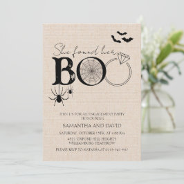 Invitación Encontró Su Boo Rústico Compromiso Con Halloween