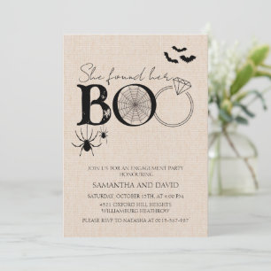 Invitación Encontró Su Boo Rústico Compromiso Con Halloween
