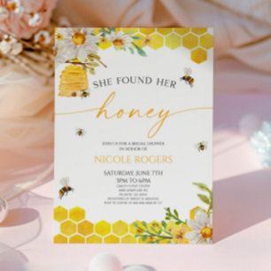 Invitación Encontró Su Ducha De Novias Beehive De Abeja