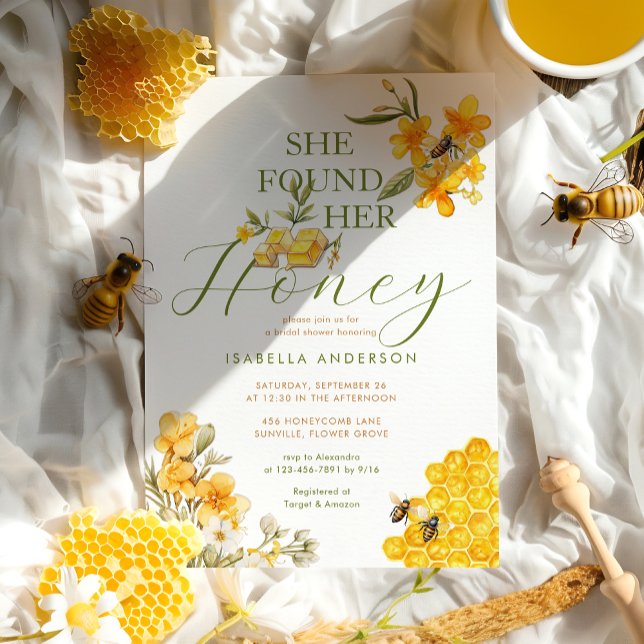 Invitación Encontró Su Ducha De Novias De Abeja De Miel (Subido por el creador)