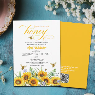 Invitación Encontró Su Ducha De Novias De Código QR De Cariño