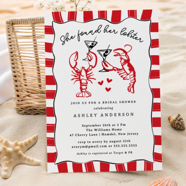 Invitación Encontró Su Ducha De Novias De Lobster (Subido por el creador)
